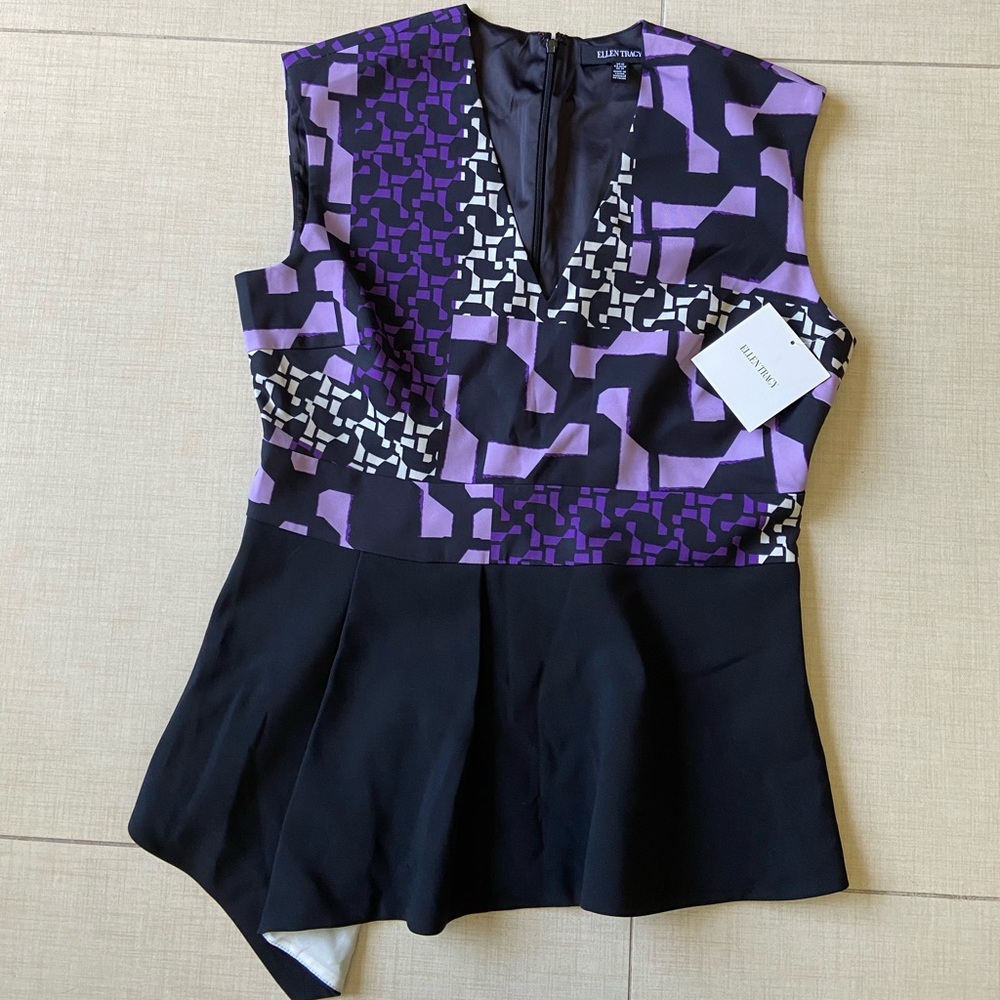 Ellen Tracy Purple tank blouse